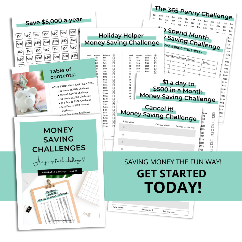 Save Money Challenge, 30000 Savings Challenge, Monthly Budget
