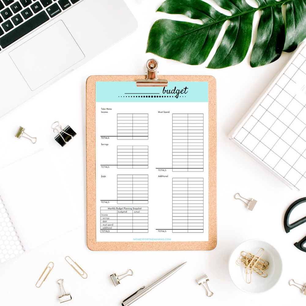 Zero-Based Budget Printable Budget Planner – Money for the Mamas