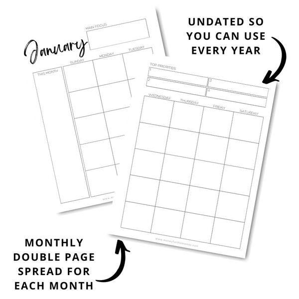 Yearly Planner (printable)