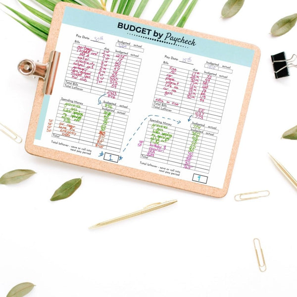 budget by paycheck printable budget planner