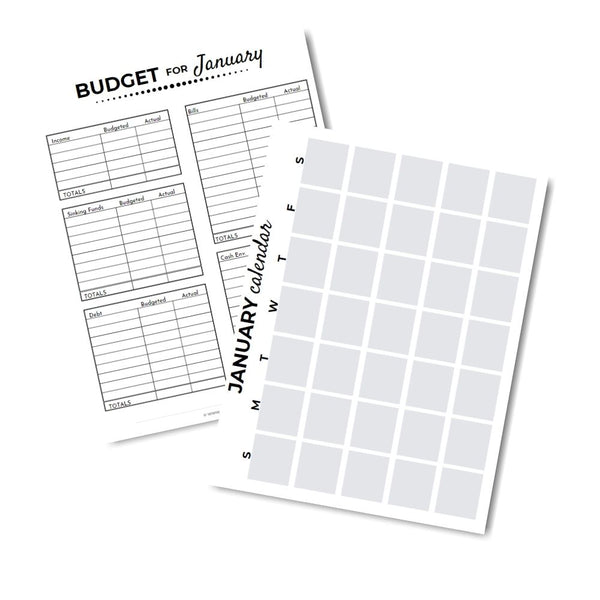 cash envelope budget printable budget planner