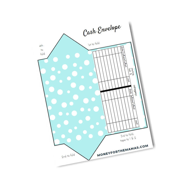 cash envelopes - polka dots