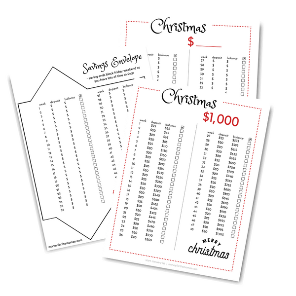 Savings Tracker - Christmas Weekly Checkoff (printable)