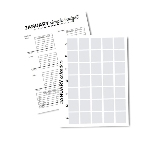 simple budget printable budget planner
