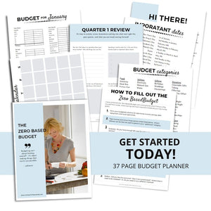 zero based budget printable budget planner